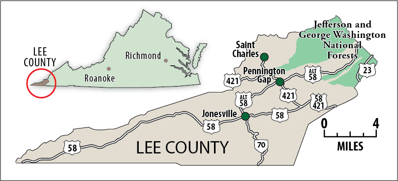 Lee County Va Map I Can't Make The Town Stay There' - Cardinal News