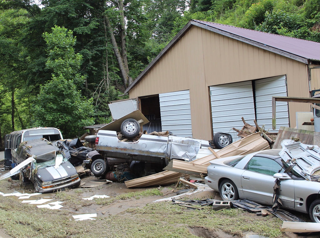 lood damage in the Pilgrim's Knob section of Buchanan County. Photo by Lakin Keene.