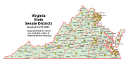 State Senate Districts Virginia Map Florri Anna Diana