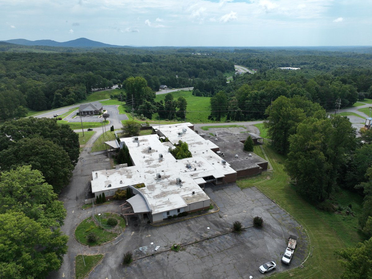 Aerial view of the Patrick County hospital building.
