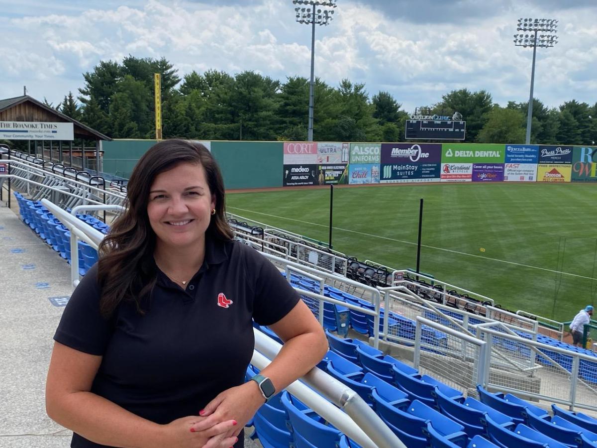Blair Hoke standing on the concourse at Salem Memorial Stadium.