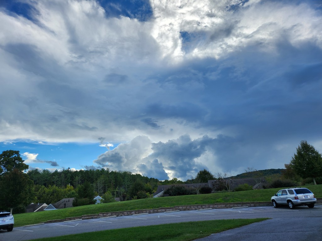 Thunderstorms organize south of Lexington on Thursday, Sept. 19. Photo by Dwayne Yancey.