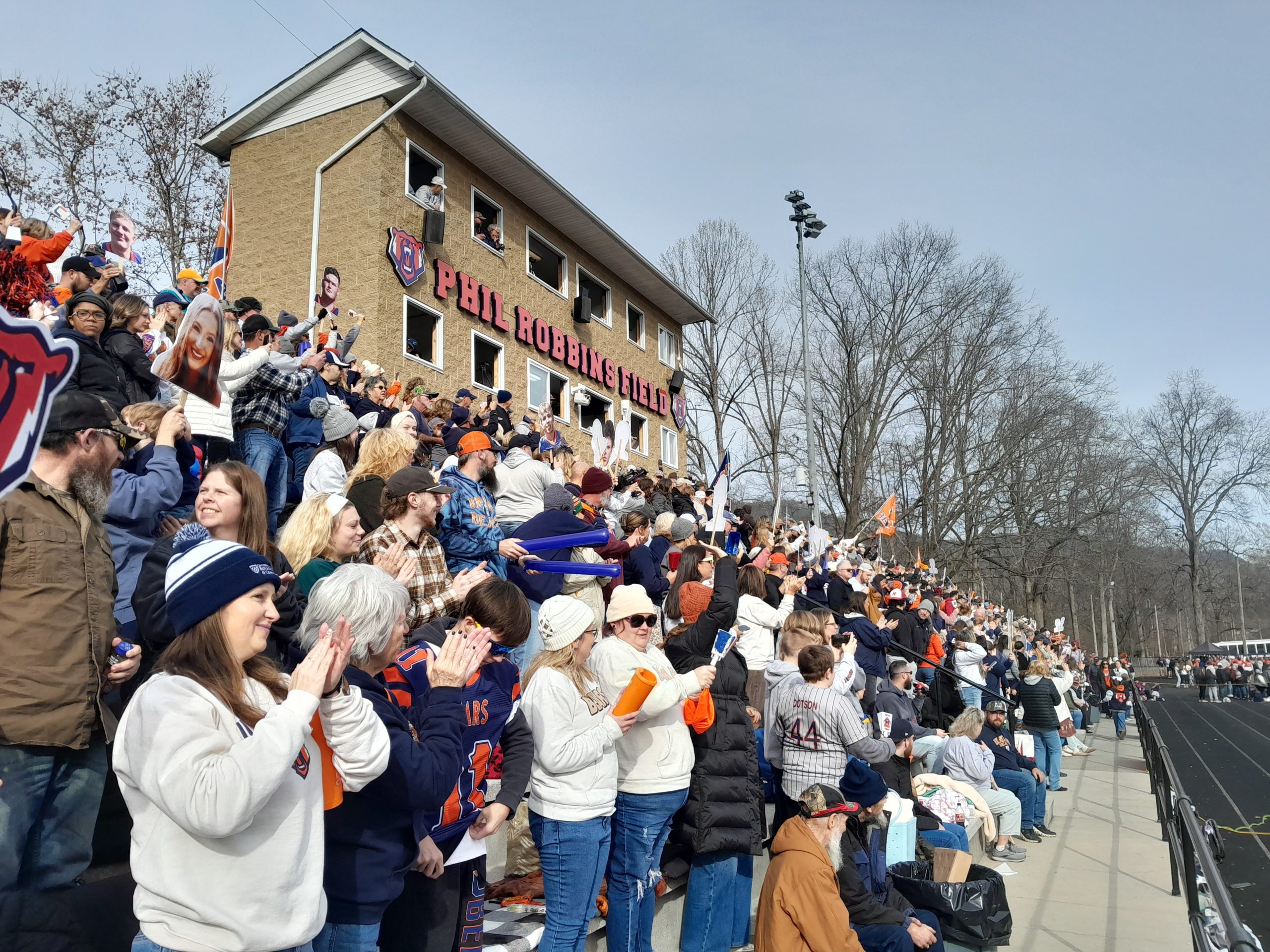 Raucous Union fans cheer on the team.